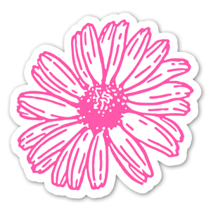 Pink Daisy Aufkleber