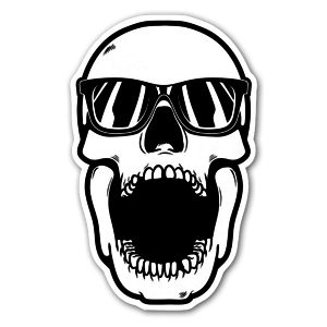 Shady pete sticker skull