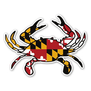 Populäre Variante der Maryland Crab als Aufkleber