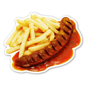 Currywurst Aufkleber