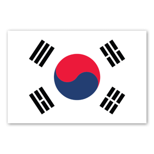 Südkorea Flagge als Aufkleber