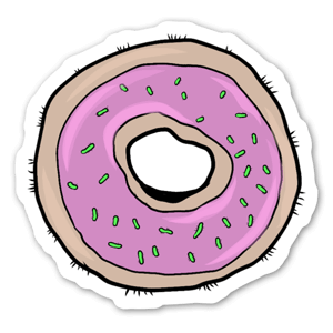 Pink ligtle spiky Donut. First Editon by BRAINOON.