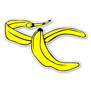 Bananenschale Aufkleber