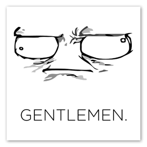 Meme Gentlemen Aufkleber