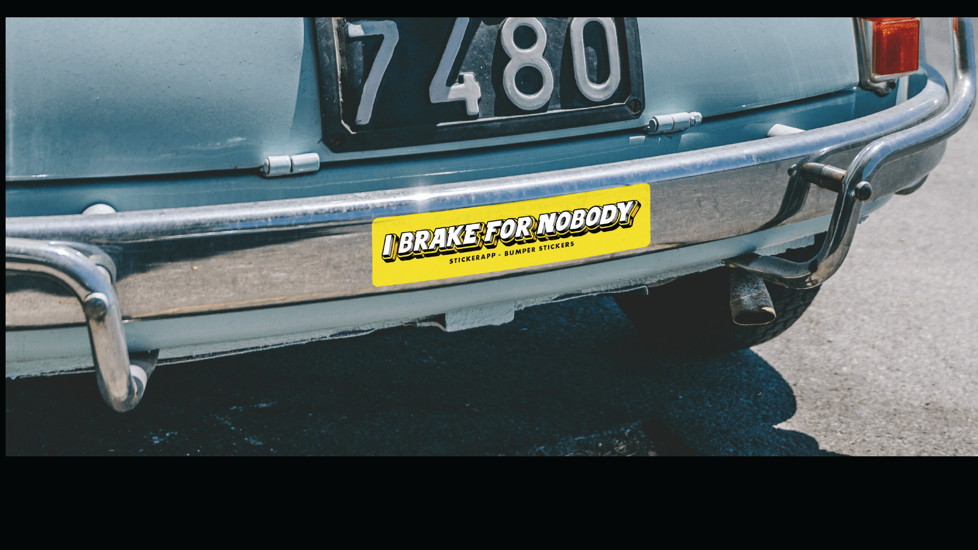 Individueller Aufkleber mit dem Text I break for nobody